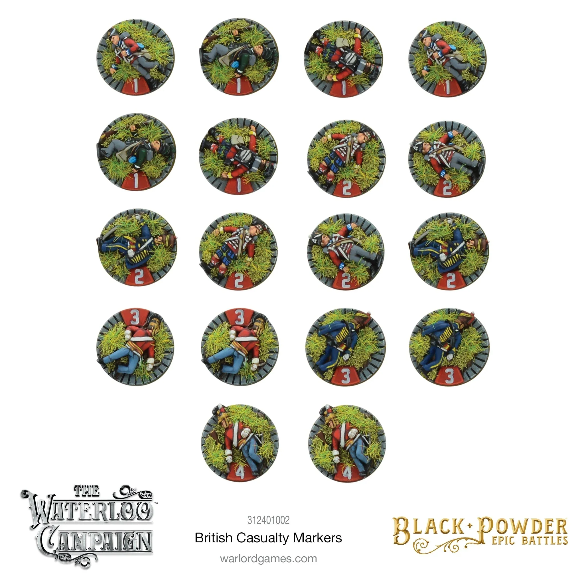 Black Powder Epic Battles: Waterloo - British Casualty Markers - Image 2