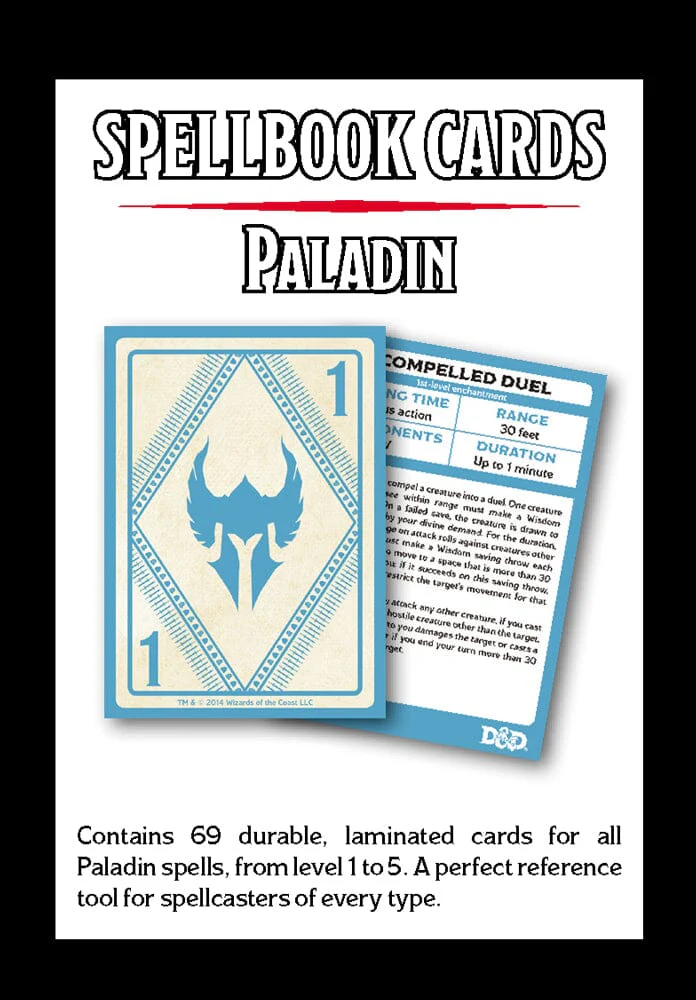D&D Paladin Spellbook Card Deck