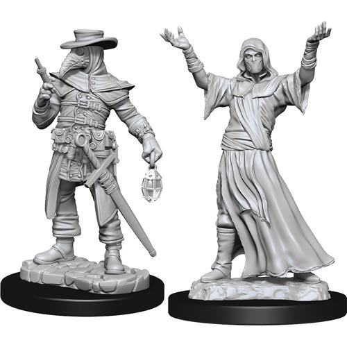 Deep Cuts Unpainted Miniatures: Plague Doctor & Cultist