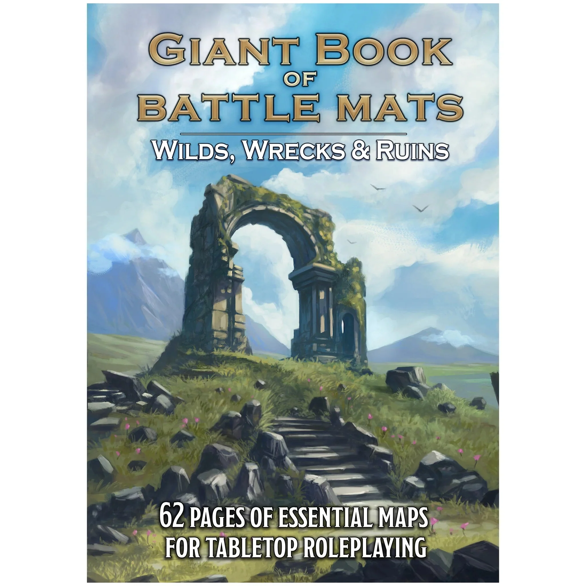 Giant Book of Battle Mats - Wilds, Wrecks & Ruins (17"x12")