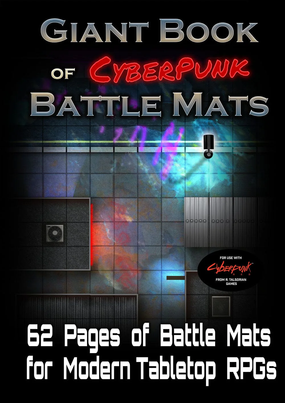 Giant Book of CyberPunk Battle Mats - 12x16" A3