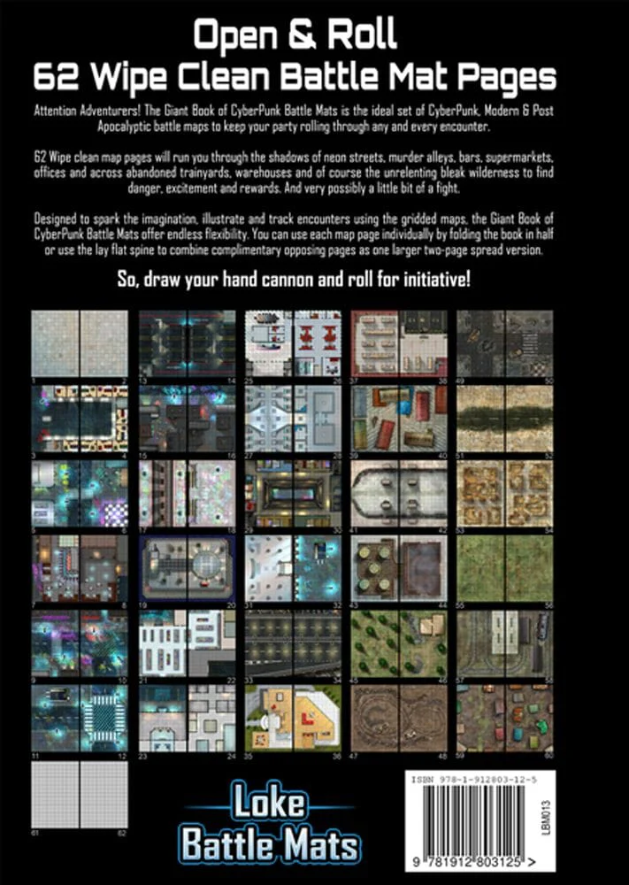 Giant Book of CyberPunk Battle Mats - 12x16" A3 - Image 2