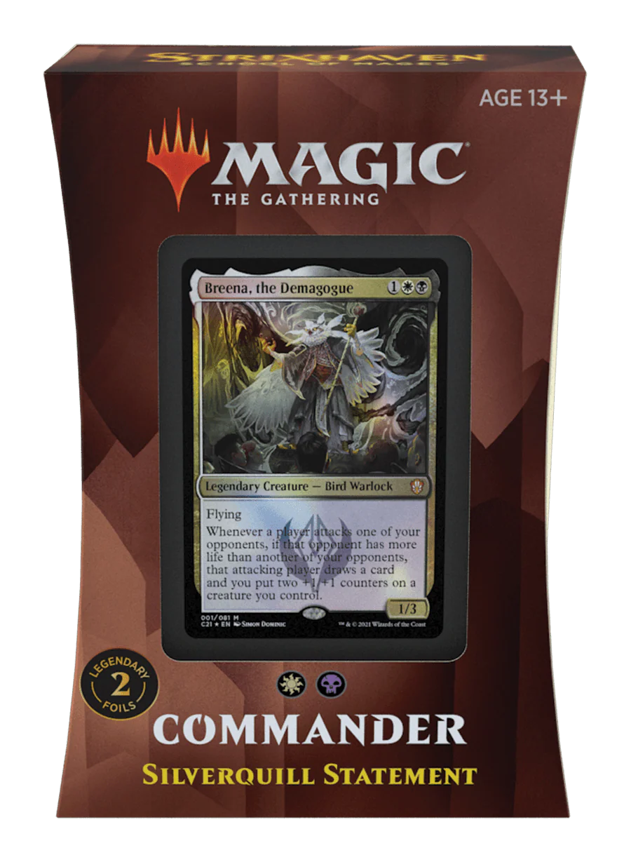 Magic the Gathering: Strixhaven: School of Mages Silverquill Statement Commander Deck