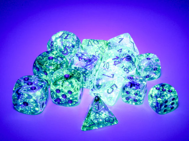 Nebula® 16mm d6 Oceanic™/gold Luminary™ Dice Block™ (12 dice) - Image 2