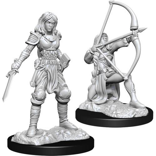 Pathfinder Deep Cuts Unpainted Miniatures: Female Human Fighter