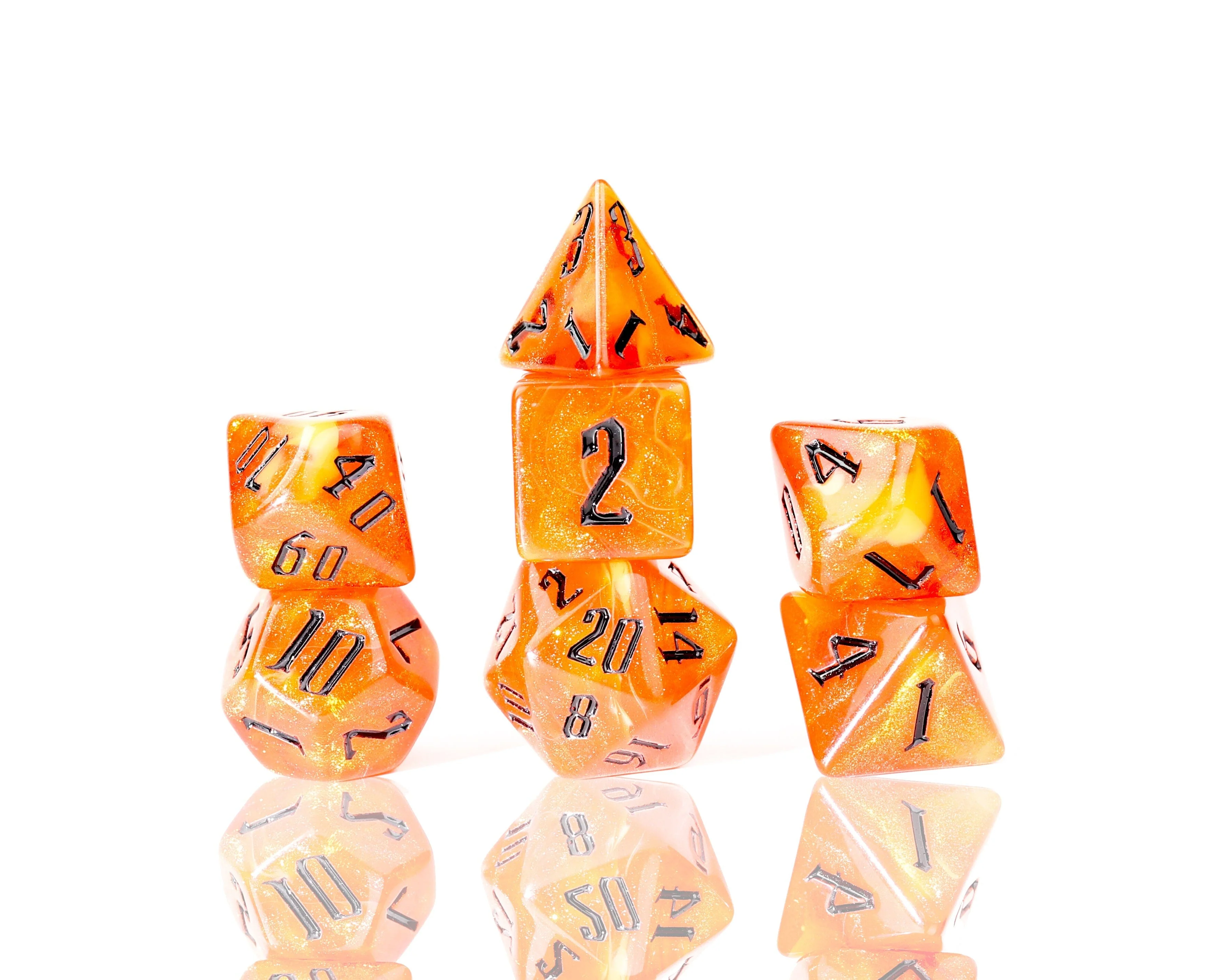 Sirius Dice Set - Fire Nebula Dice Set - Image 2