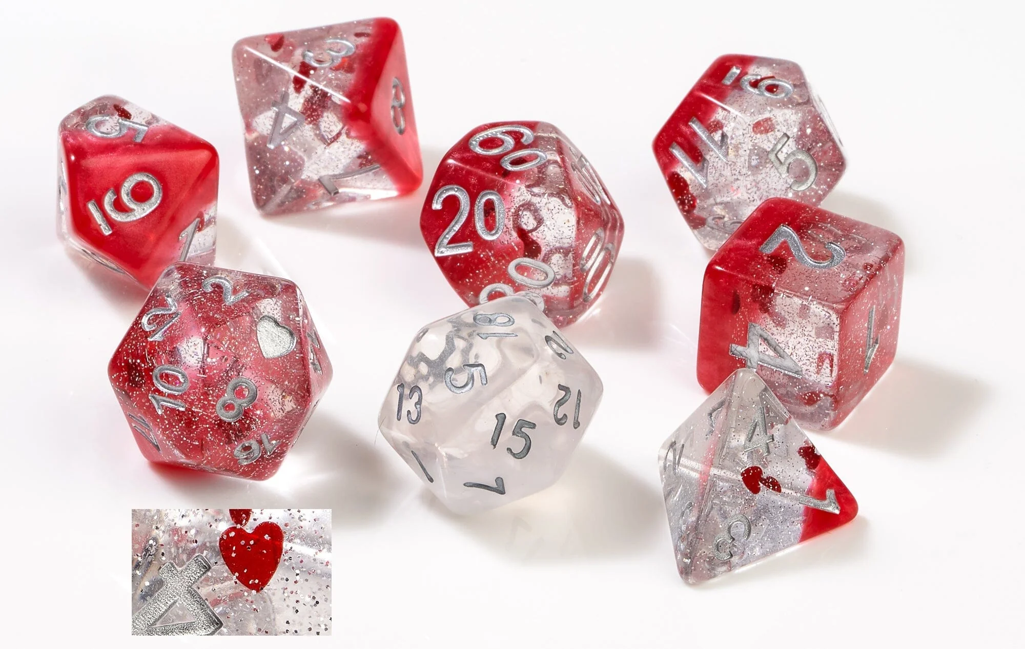 Sirius Dice Set - Hearts Dice Set