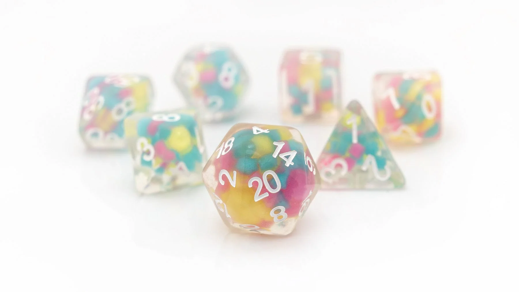 Sirius Dice Set - Lucky Charms Glowworm Dice Set