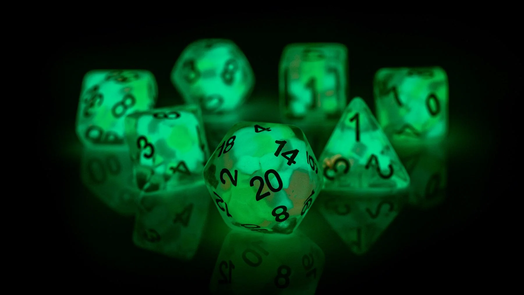 Sirius Dice Set - Lucky Charms Glowworm Dice Set - Image 2