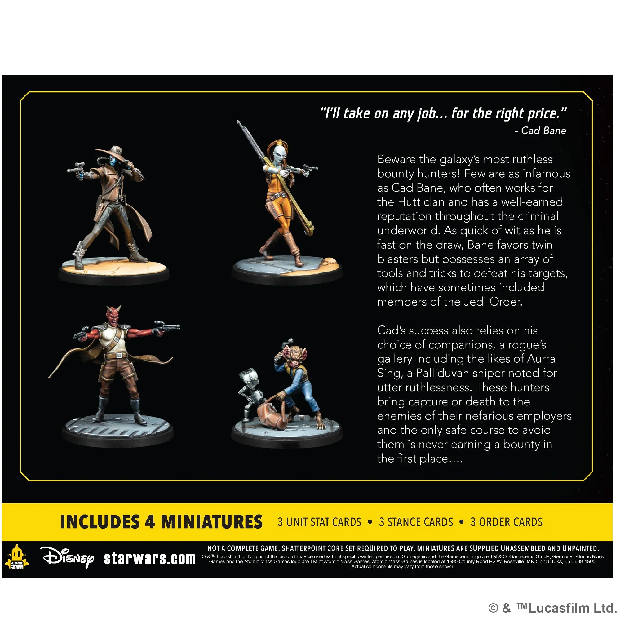 Star Wars: Shatterpoint - Fistful of Credits: Cad Bane Squad Pack - Image 2