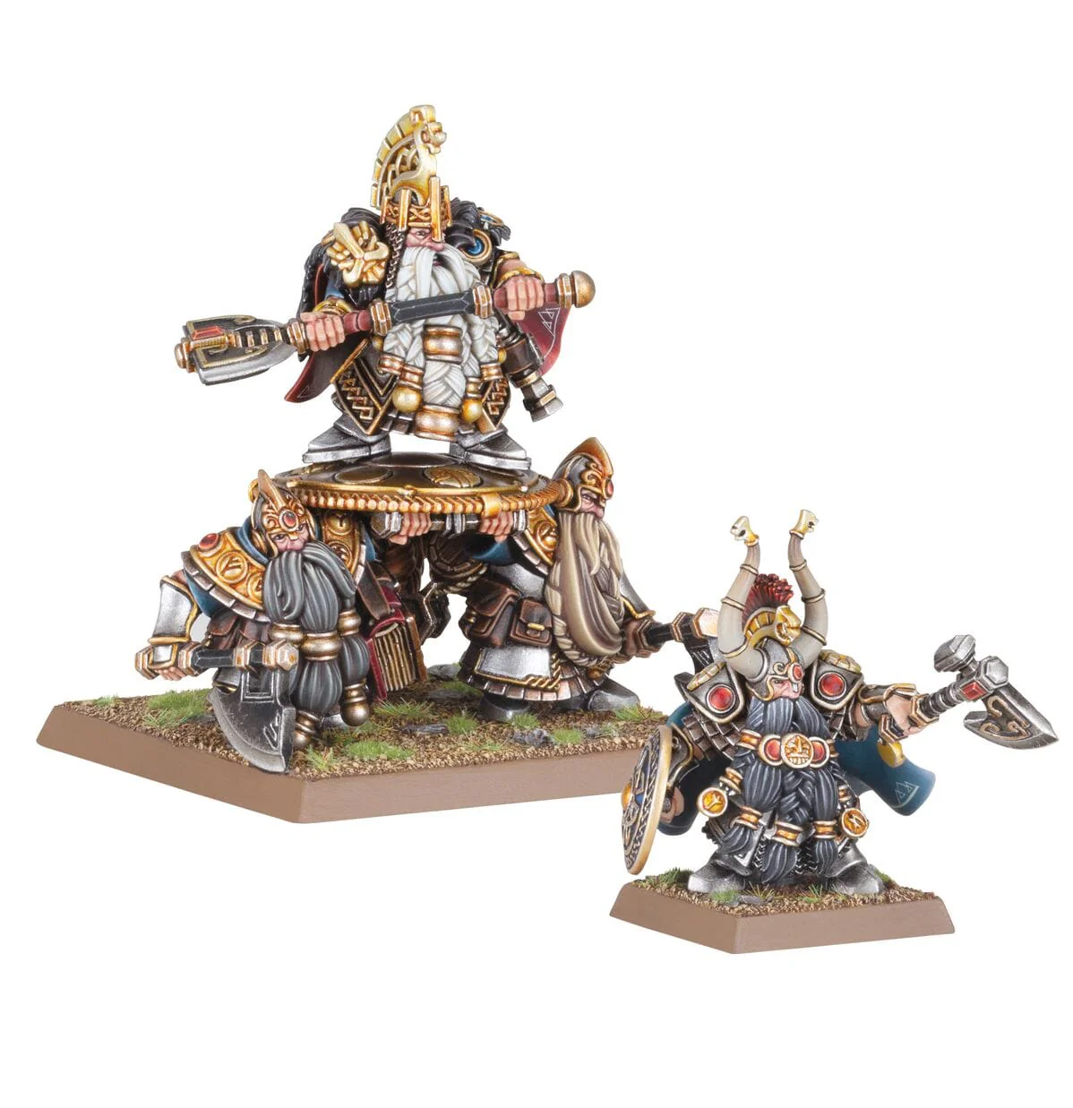 Warhammer the Old World: Dwarfen Mountain Holds - Dwarf Lords with Shieldbearers - Image 2